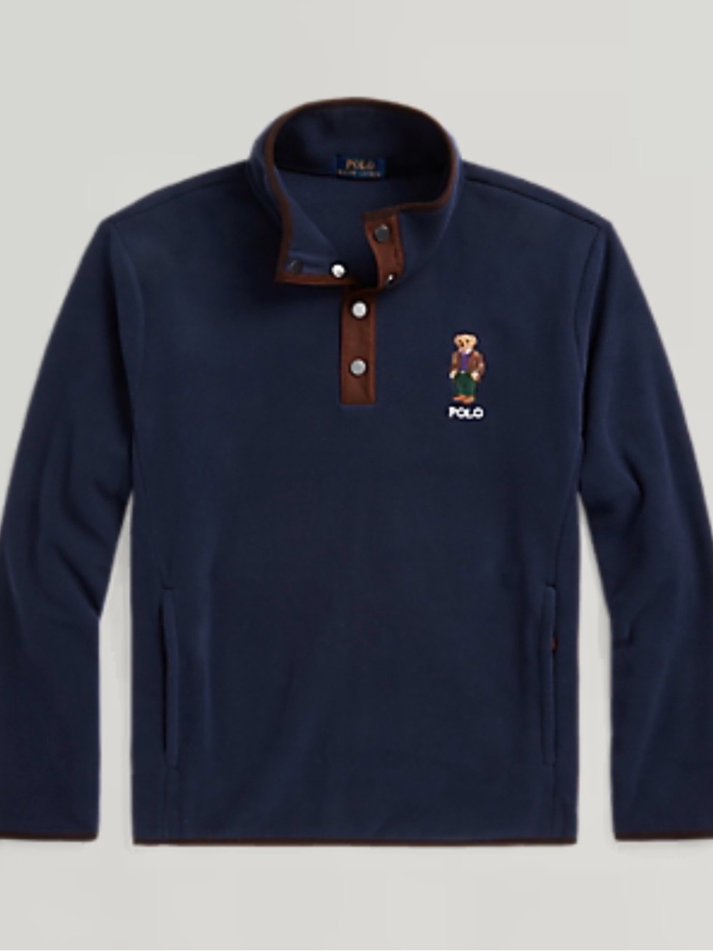 Polo Ralph Lauren Men's Polo Bear Brushed Fleece Pullover Navy Size XL NWT $228